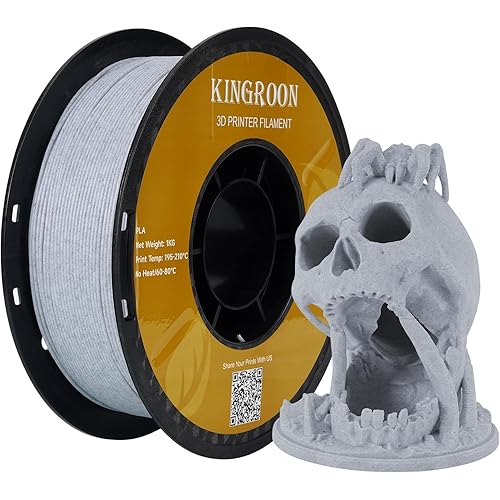 Kingroon Marble PLA Filament 1.75mm 1kg - Realistic Stone Texture 3D Printer Filament, ±0.03mm Precision, Low Warping & Easy to Print for Models, Decor & Crafts
