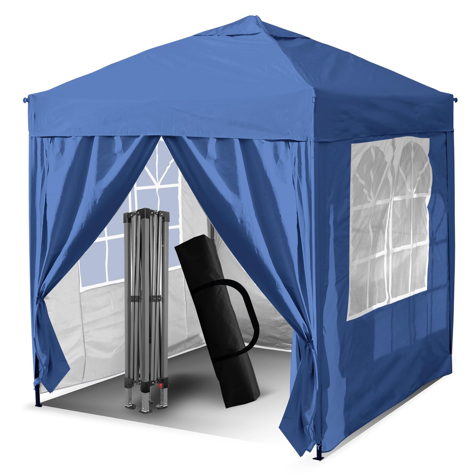 Pop Up Gazebo, Gazebo with Removable Sidewalls, Sturdy Frame, Weather-Resistant Protection, Ideal for Outdoor Events, Parties, and Markets (blue)