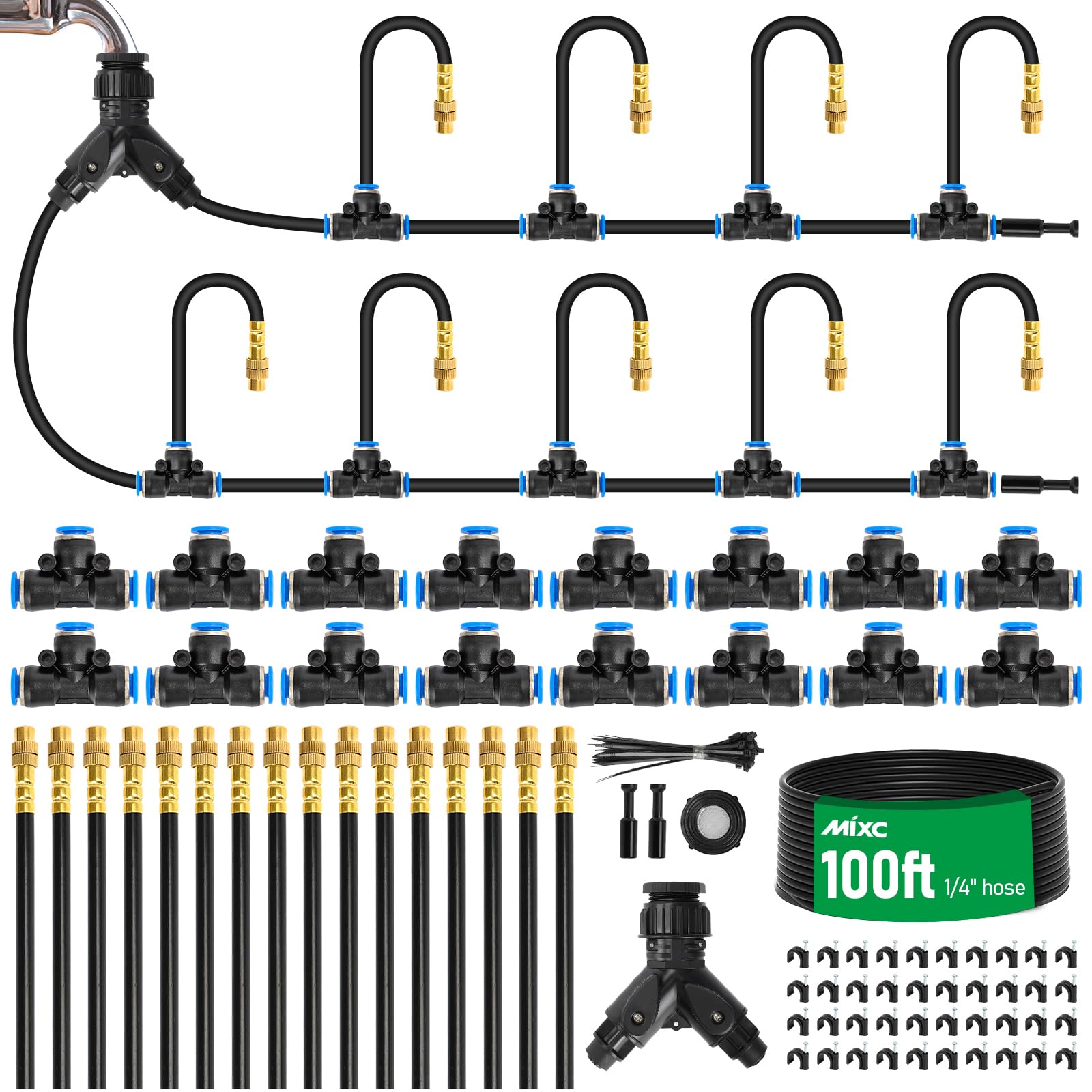 MIXC 100Ft Drip Irrigation System