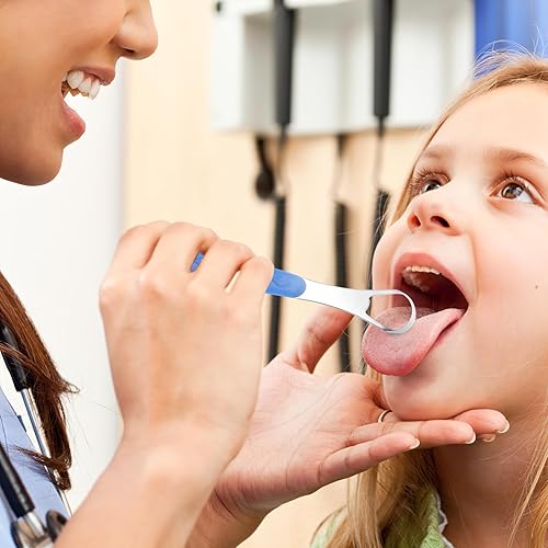 Miniatura 3 de Healifty Paquete de 4 raspadores de lengua con limpiador de lengua en forma de U, raspador de lengua de acero inoxidable para adultos, raspadores de