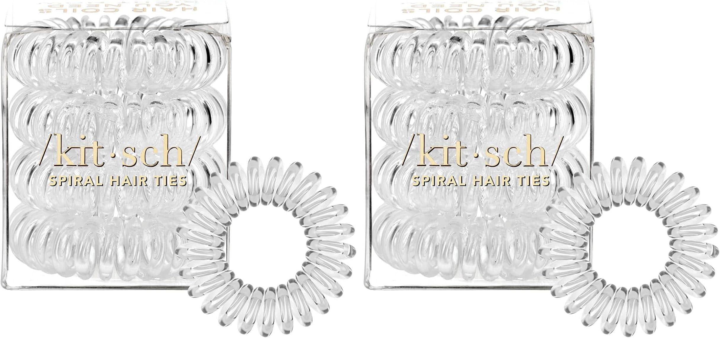 Kitsch Spiral Hair Ties - No Damage Ponytail Holders -18