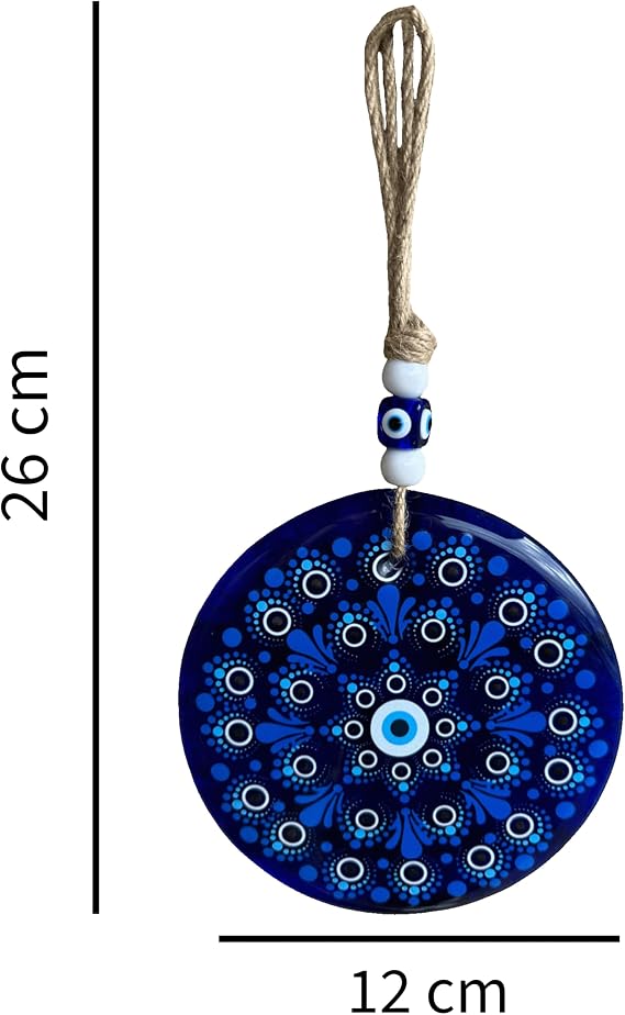 Evil Eye,Turkish Eye, Lucky Eye, Evil Eye Wall Hanging, Nazar Amulet, Lucky Amulet (12 x 26 cm)