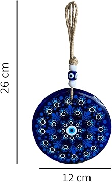 Evil Eye,Turkish Eye, Lucky Eye, Evil Eye Wall Hanging, Nazar Amulet, Lucky Amulet (12 x 26 cm)