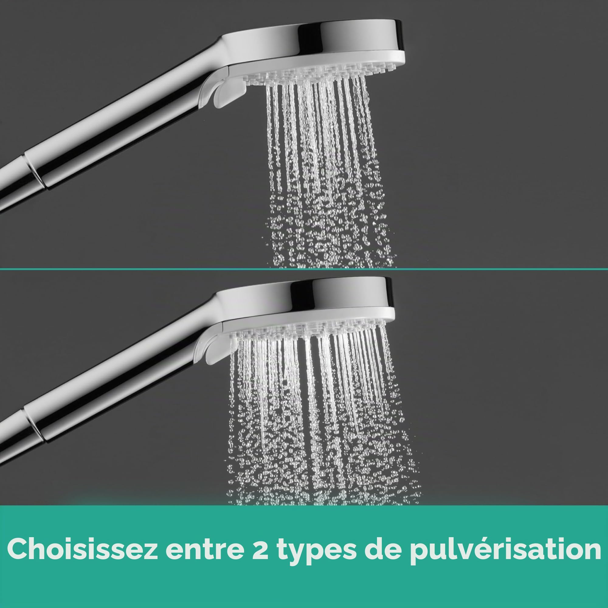 hansgrohe Crometta Set de douche Vario avec barre Unica'Croma 65 cm, blanc/chromé, 26532400