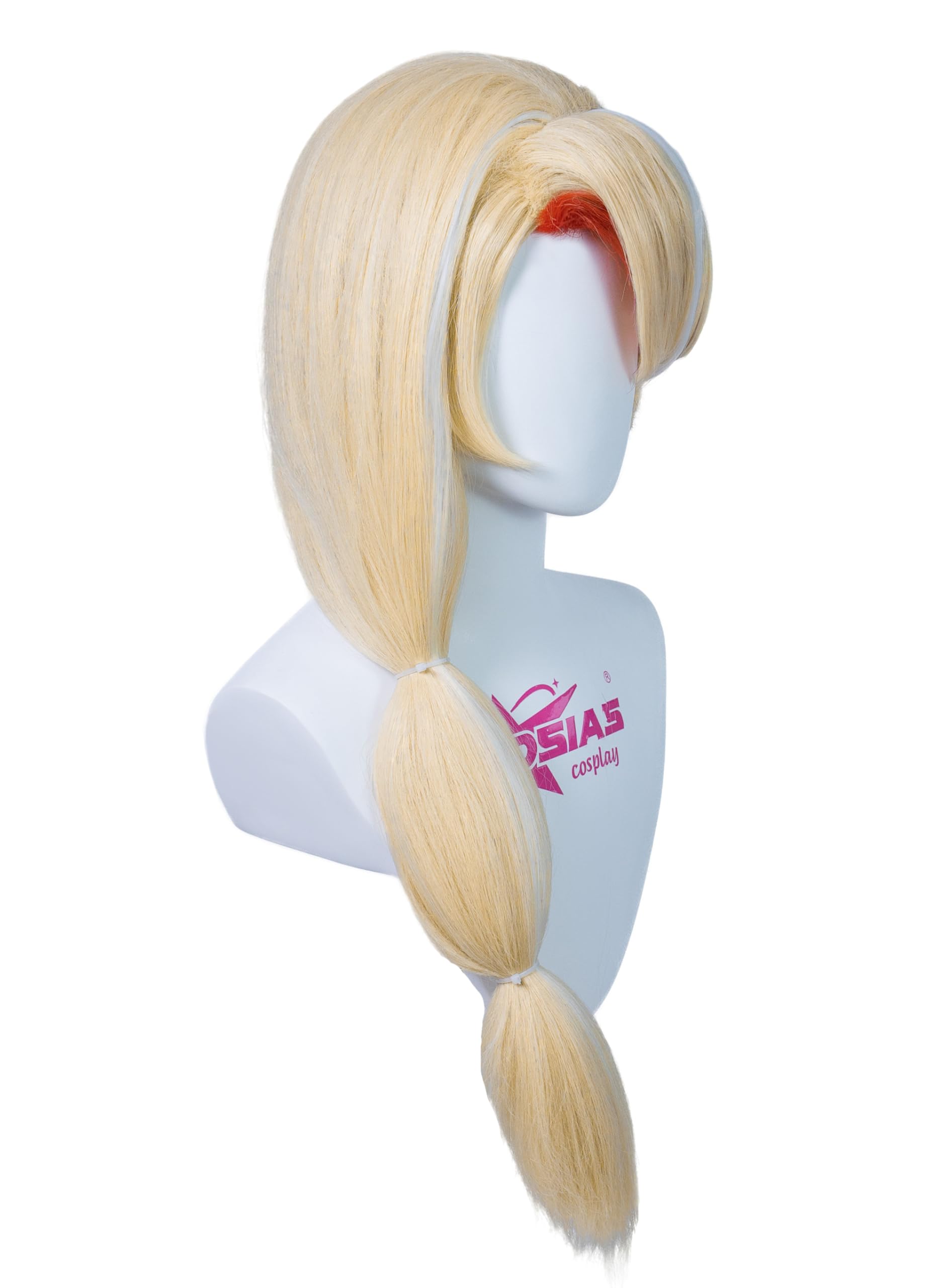 OSIAS Charlie Morningstar Wig Long Golden Mixed With Red and White With Ponytail Synthetic Heat Resistant Hair - Image 2