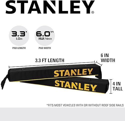Miniatura 6 de STANLEY S4000 - Almohadilla universal suave para techo y portaequipajes con correas de amarre resistentes