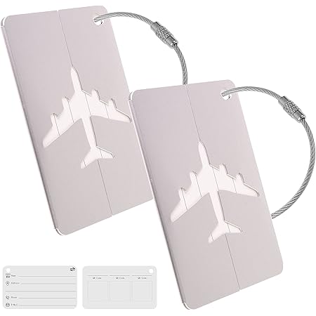 Kofferanhänger Mit Adressschild, 2 Pack, In Rot, Kunststoff Schild, Für - Foto 4