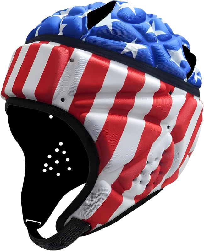 Casco de rugby Soft Shell - Protector de cabeza acolchado ajustable para fútbol, ​​fútbol de bandera y protección multideporte