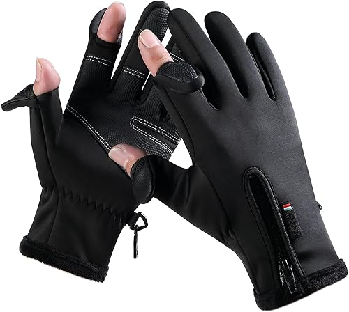 Guantes de invierno para hombre y mujer, guantes cálidos para clima frío, correr, senderismo, pesca, caza, guantes de pantalla táctil para dedos