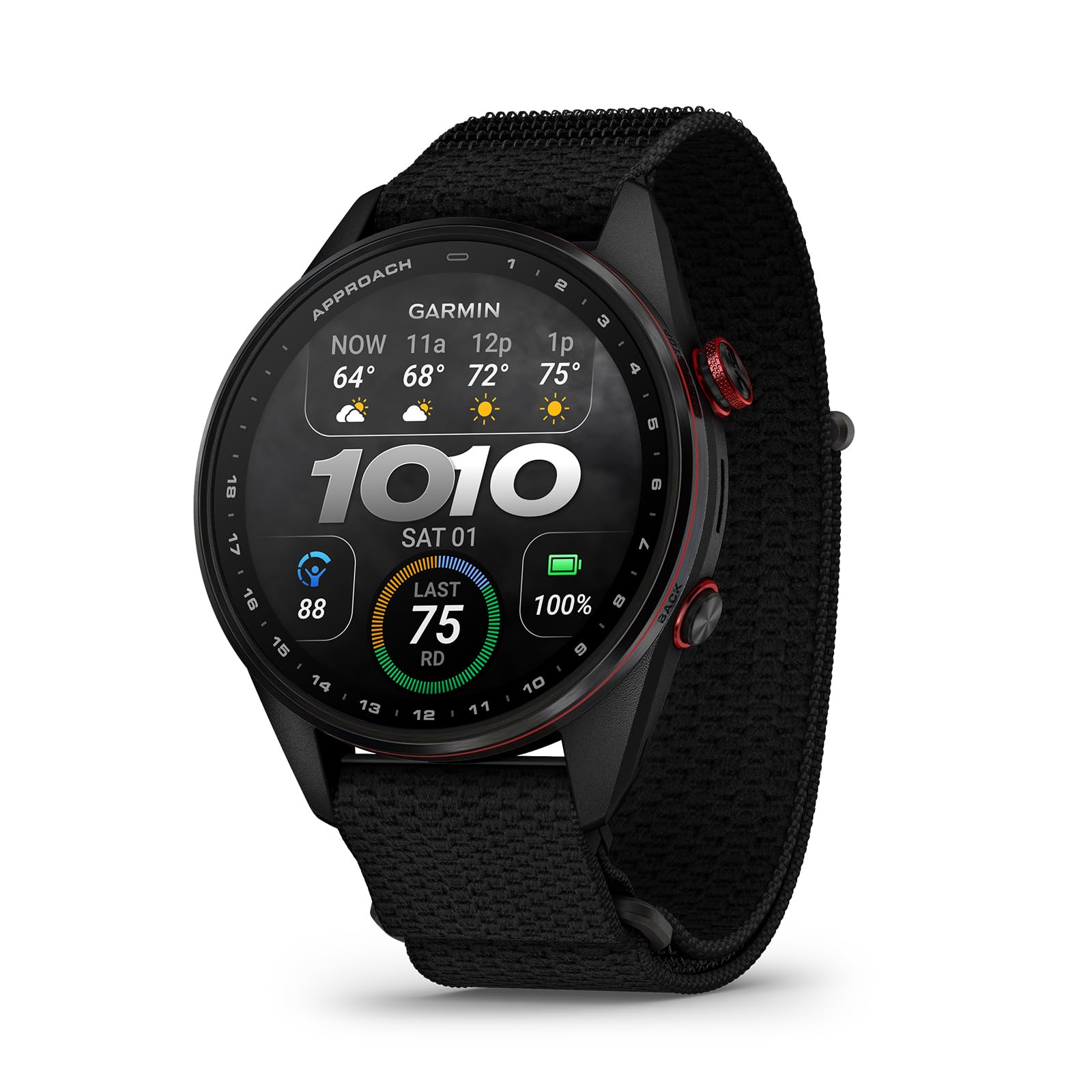 Approach® S72, Advanced Golf Smartwatch, 47mm, Black
