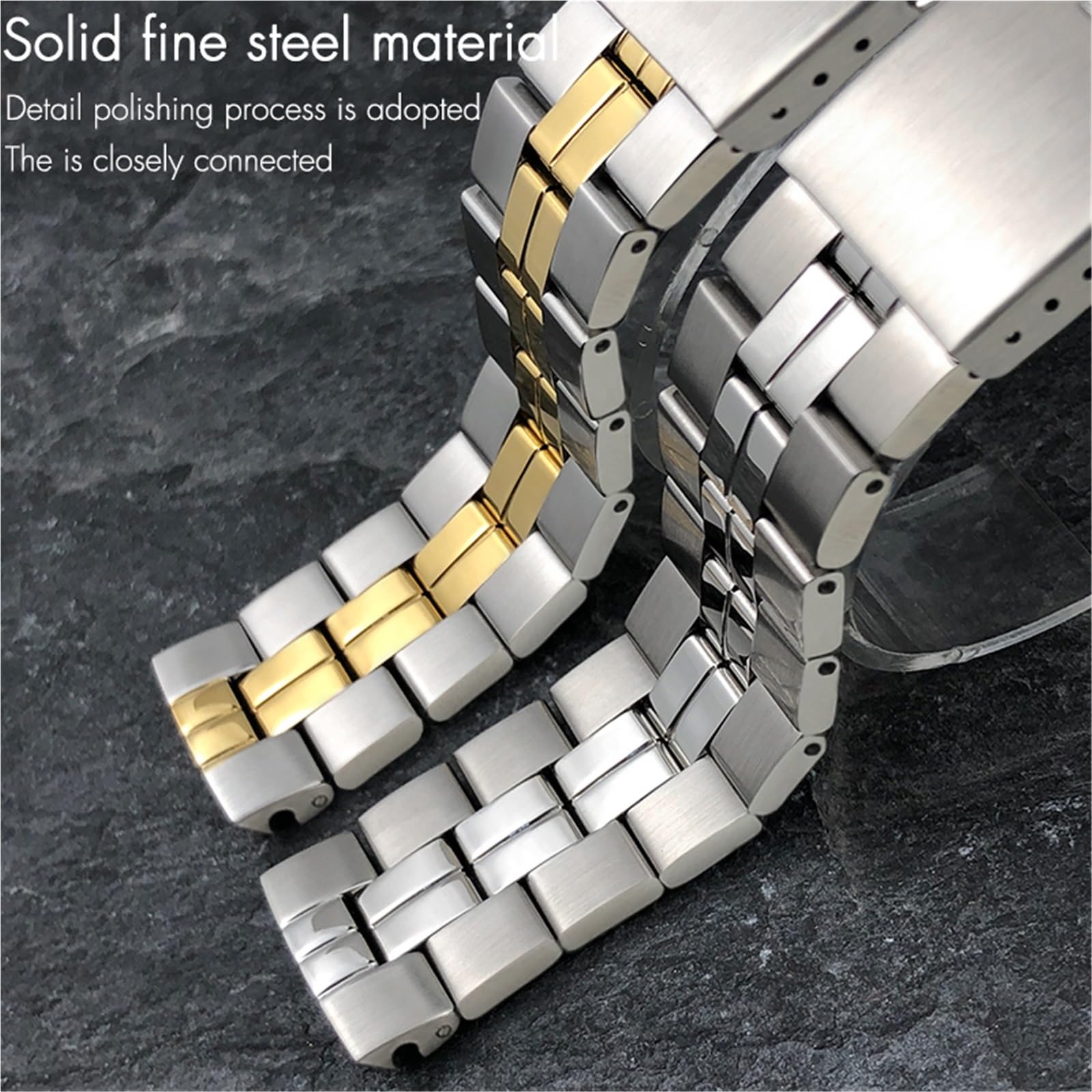 SCRUBY Correas de reloj de acero inoxidable para 1853 T049 T049410A Tissot PR100 Series pulseras de correa de metal sólido correa de reloj 19mm