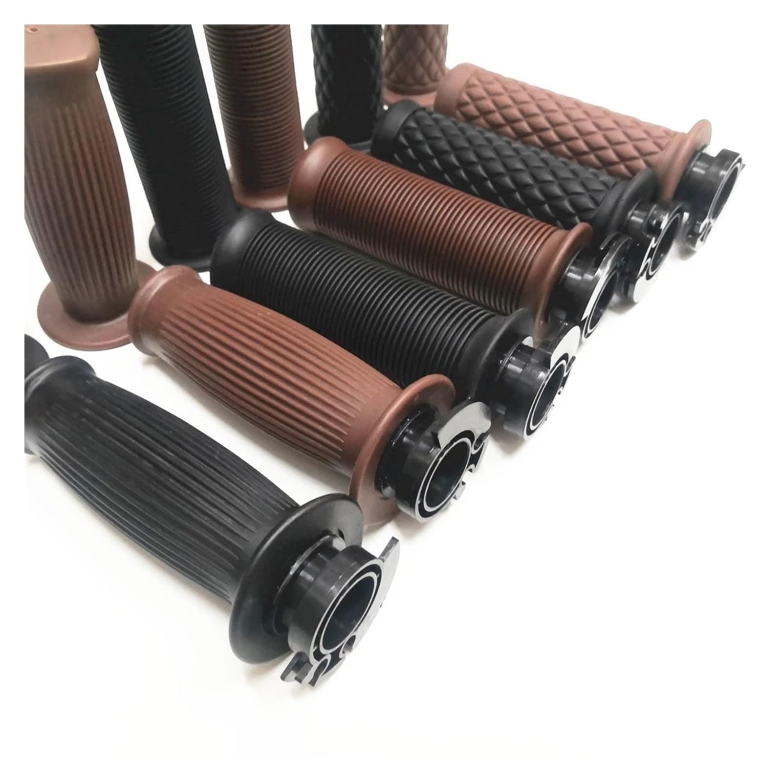 Empuñaduras Manillar Empuñaduras De Goma para Manillar De Motocicleta, Empuñaduras Antideslizantes para Motocicleta, Compatibles con Cubierta para Manillar De Motocicleta ATV Pit(Style1-black)