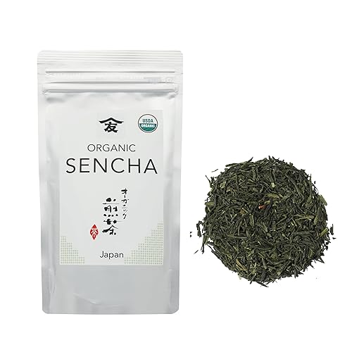 TOMOSAN Sencha orgánico - Té verde japonés de hoja suelta, certificado USDA, Uji-Kyoto, 3.5 onzas