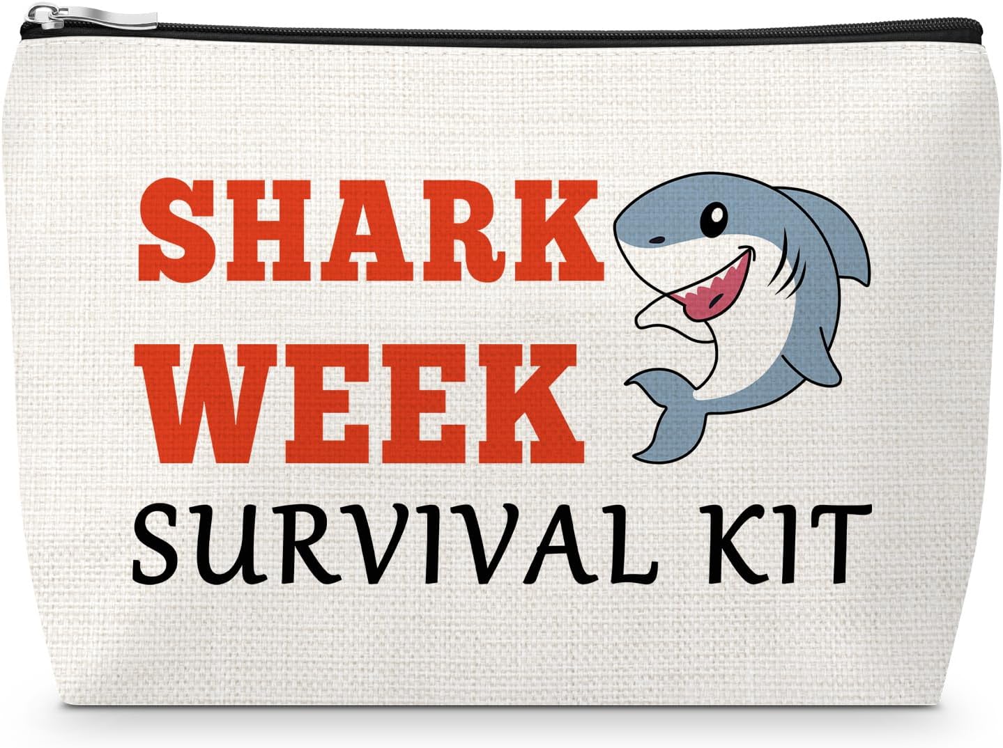 Sfodiary Shark Gifts for Women Makeup Bag Animal Lover Gifts for Friends Sister Daughter Ocean Shark Themed Cosmetic Bag Funny Christmas Birthday Graduation Present for Her Zipper Travel Pouch