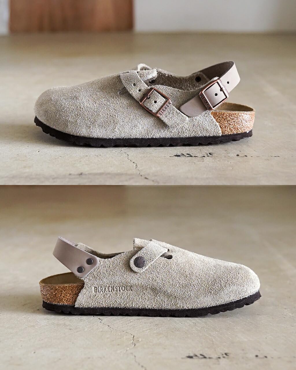 Birkenstock Sabot Tokio in camoscio Taupe Donna 1028323 Taupe 38