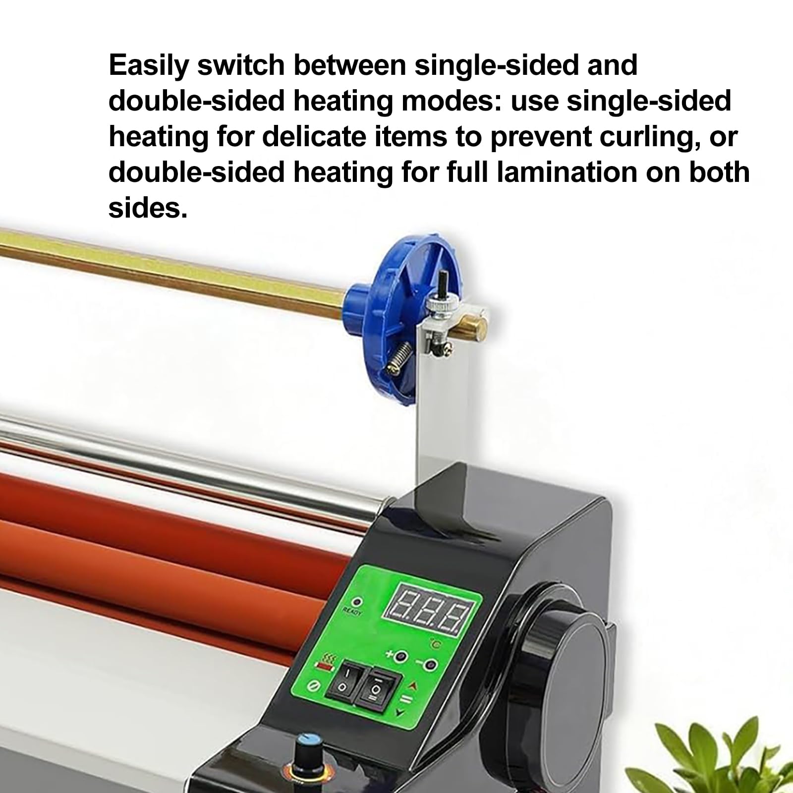 Plastificatrice Termica, Larghezza 35 Cm, Trasferimento A Caldo E A Freddo Da Rotolo A Rotolo, Monofacciale/bifacciale, Temperatura Regolabile Da 0 A 200 °c, Velocità Da 0 A 2 M/min, Spessore Da
