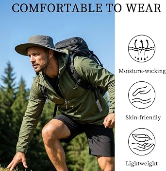 Men Breathable Adjustable Safari Boonie Hat