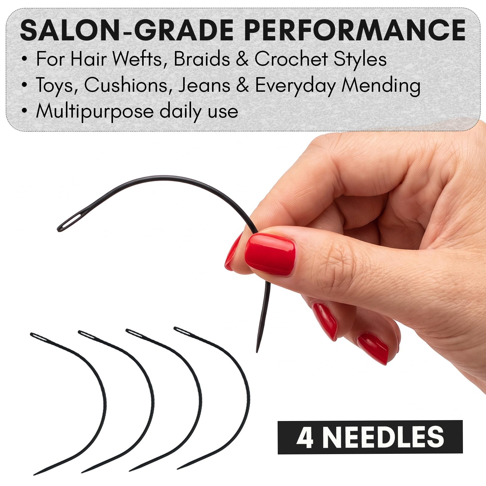 Hair Weaving Needles - C Type Curved -2