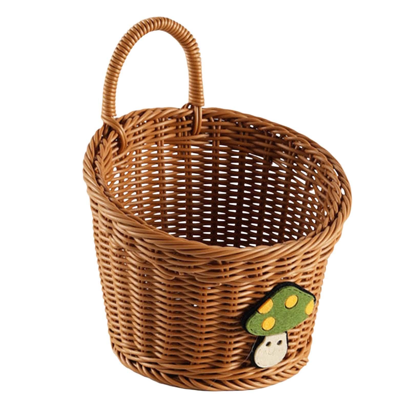 ALCXAZS Charming Woven Wall Basket Handmade Storage Organizing Plants Vegetables Bathroom Kitchen Decorated With Cute Farmhouse Bin Woven Wall Basket