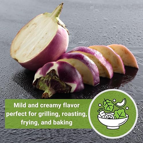 Miniatura 5 de Sow Right Seeds - Semilla de berenjena Rosa Bianca para plantar - Variedad productiva apreciada por los chefs - Paquete de reliquia sin OMG con