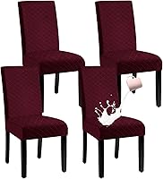 Vista 43 de Juego de 6 fundas impermeables para sillas de comedor extragrandes (caqui, juego de 6 XL))