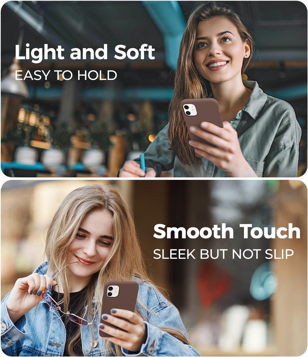  Shockproof Designed for iPhone 11 Phone Case, Premium [Food Grade Silicone] with Anti-Scratch Protective Lining, Full Body Drop Protection Phone Case for iPhone 11, 6.1 inch, Chocolate thumbnail