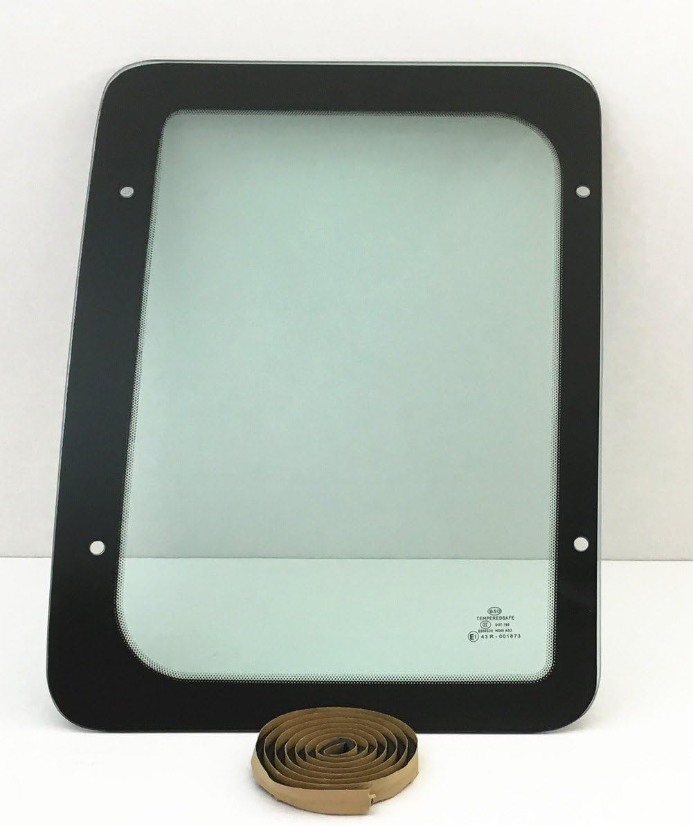 Stationary Passenger Right Side Rear Hinged Body Side Door Window Door Glass Compatible with Ford Econoline E150 E250 E350 Van 1992-2016 Models