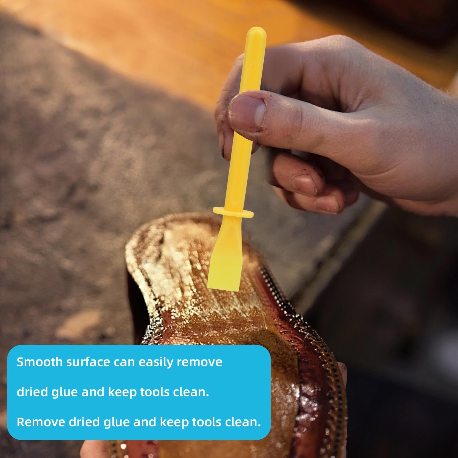 Set di 20 Applicatori Colla, 5 Pennelli e Spatole per Colla in Plastica Colorati per Progetti Fai Da Te di Carta Legno e Lavorazione del Legno