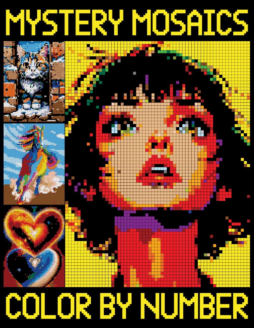 Mystery Mosaics Color By Number: Hidden Picture Puzzles for Relaxation and Stress Relief, Quest Coloring Book