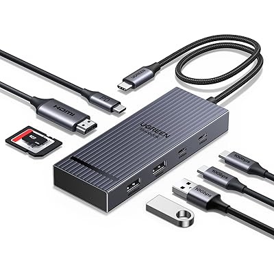 UGREEN Revodok Pro USB-C ハブ Type-c 8-in-1 100W PD急速充電 10Gbps高速データ転送 HDMI出力 4K@60 …