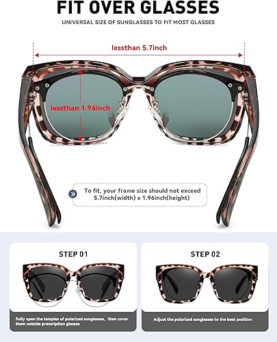 Miniatura 4 de MEETSUN Gafas de sol de gran tamaño para mujeres y hombres, lentes de sol polarizados grandes de moda para conducir, protección UV