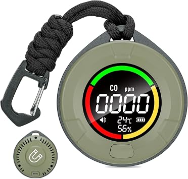 Lunarlipes pth-10d Gas Leak Detector, Portable Detector 3-in-1 Temp Humidity Charcoal Detector, Sound Alarm and LE/D Digital Display for Outdoor