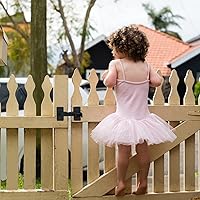 Vista 6 de Pestillo de puerta abatible de 5 pulgadas, hardware de bloqueo de pestillo de alta resistencia, pestillo de puerta de seguridad con orificio