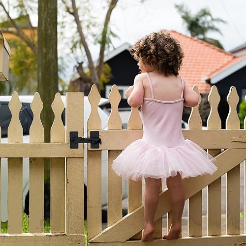 Miniatura 6 de Pestillo de puerta abatible de 5 pulgadas, hardware de bloqueo de pestillo de alta resistencia, pestillo de puerta de seguridad con orificio para