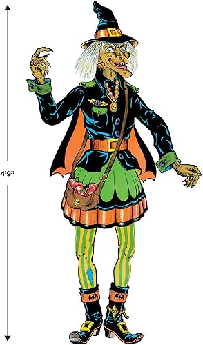 Miniatura 4 de Beistle Bruja articulada de Halloween vintage