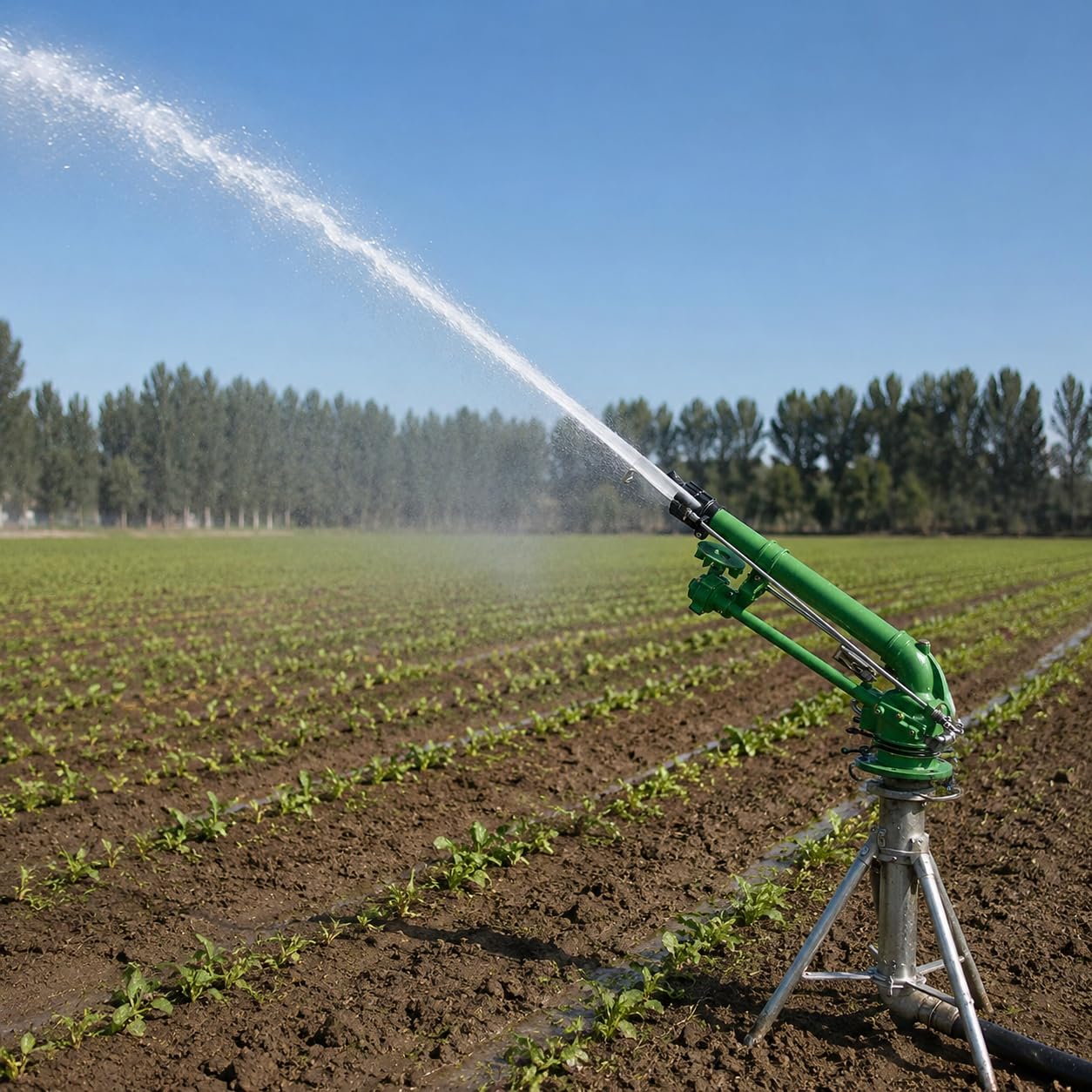 Irrigatore per irrigazione agricola regolabile a 360°, ugelli da 18 mm, 20 mm, 22 mm, portata 40-100 m, irrigazione di grandi aree da 4-8 bar