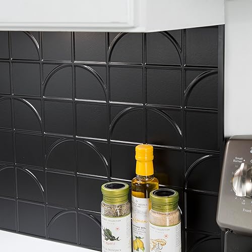 Miniatura 10 de FASÄDE Crescent - Panel decorativo de vinilo para salpicaduras, color blanco mate (paquete de 5)