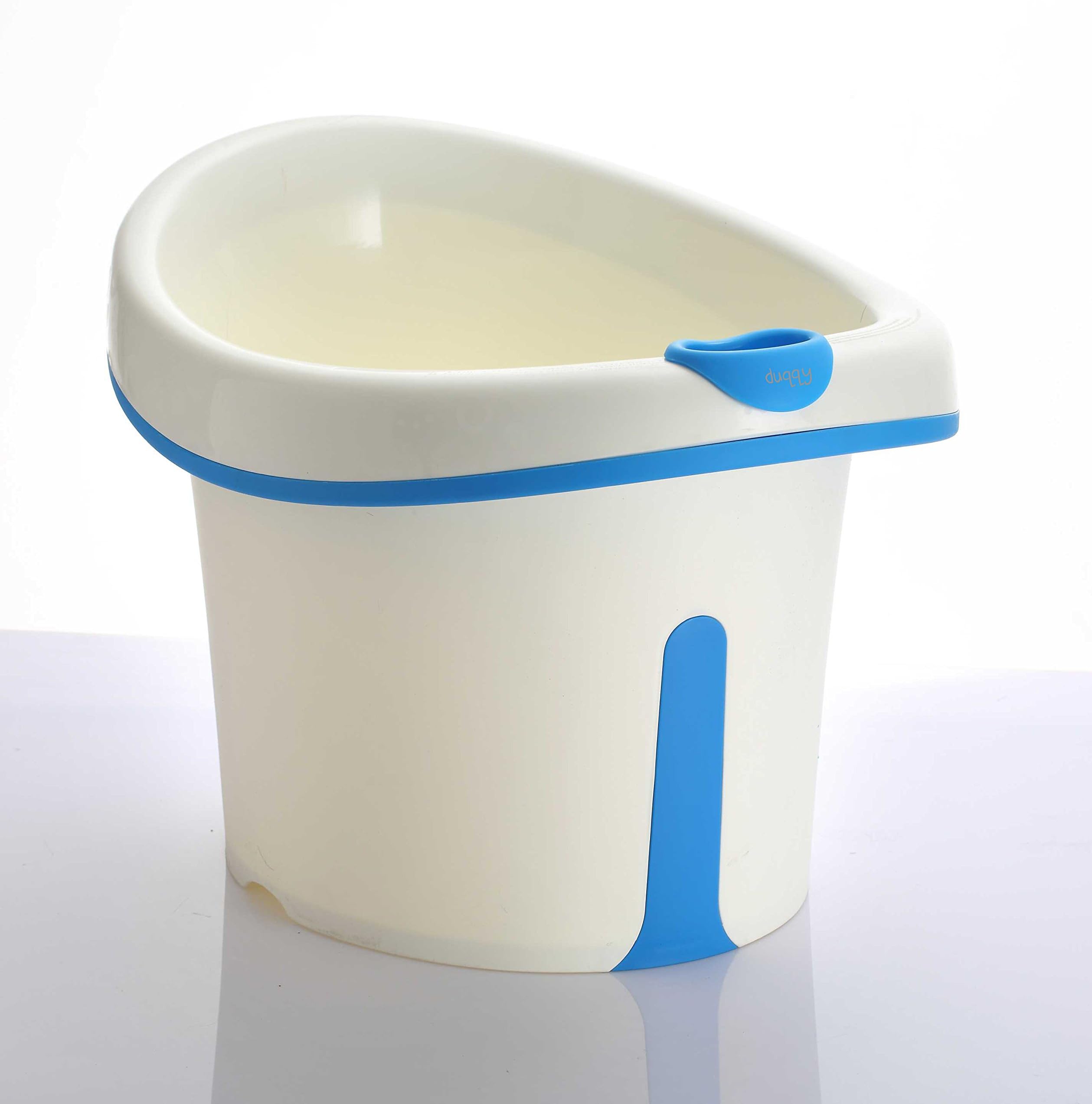 Baby/Toddler Barrel Bath Tub with Seat & Soap Holder by duqqy (Blue)