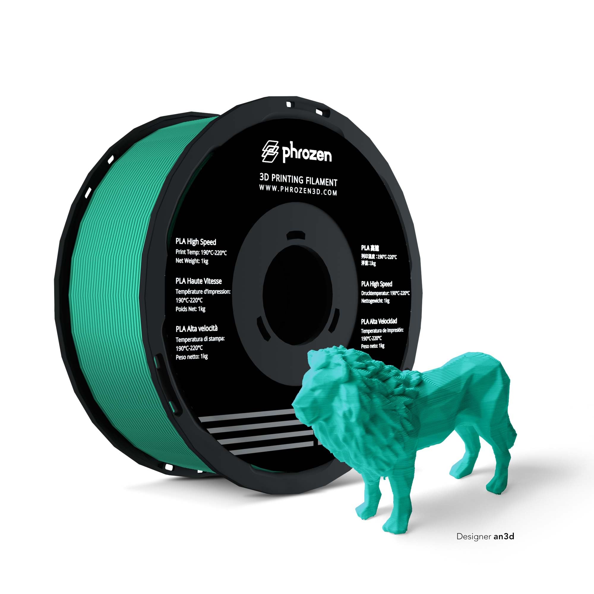 phrozen PLA 3D Printer Filament 1.75mm, 600 mm/s High Speed Printing, Dimensional Accuracy +/- 0.02mm, 8 Color Choices, Easy to Use Fit Most FDM