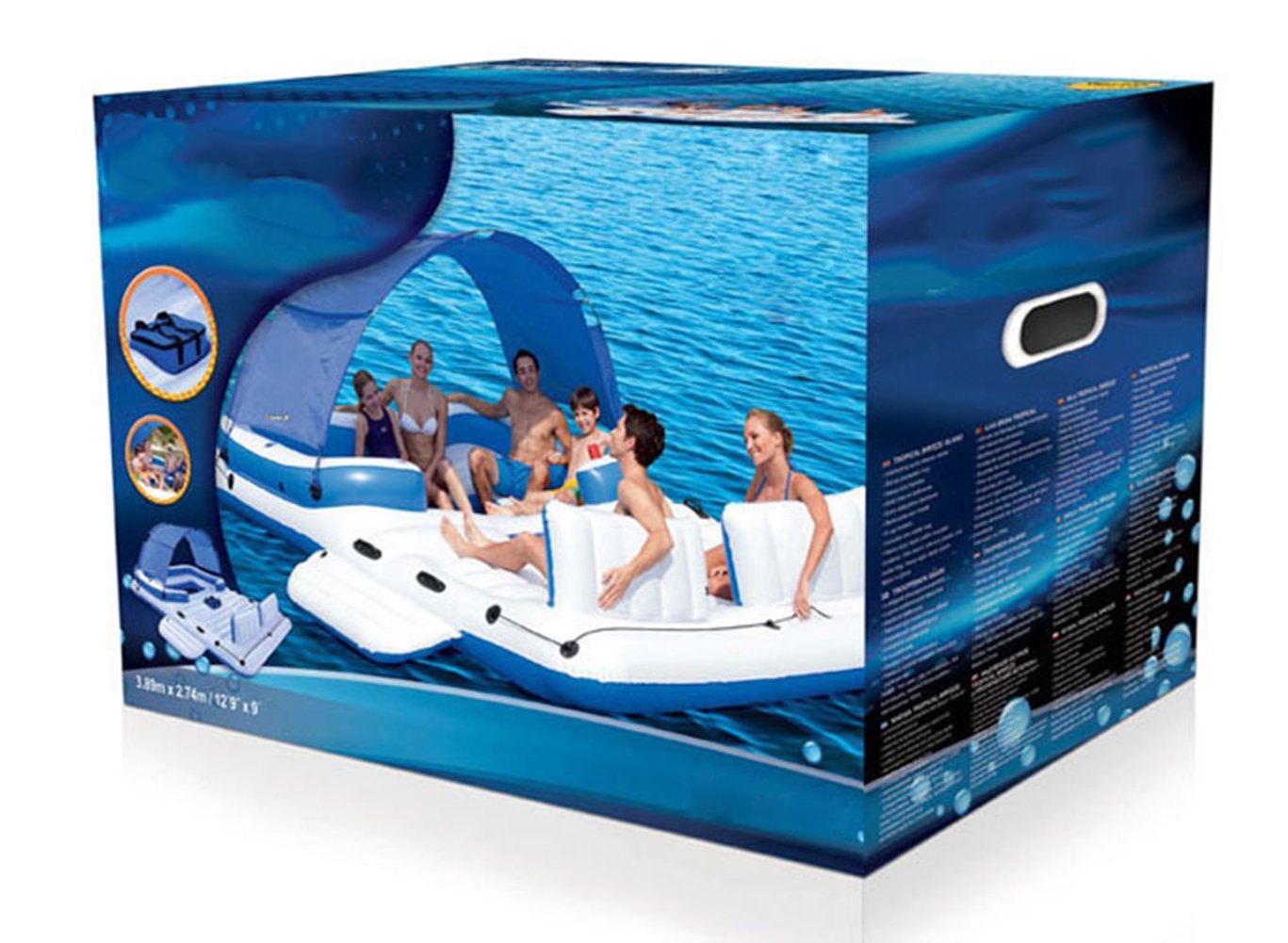 Bateau Gonflable à Fond Transparent - Radeau Piscine/lac 160x110cm - Capacité 80kg - Pour Adultes Et Enfants - PVC
