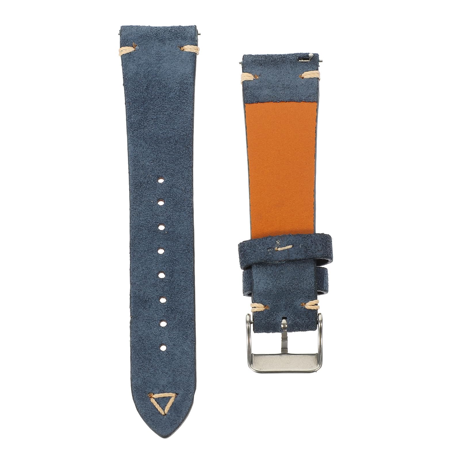 Correa de reloj azul de piel para hombre perfecta para el día a día 8