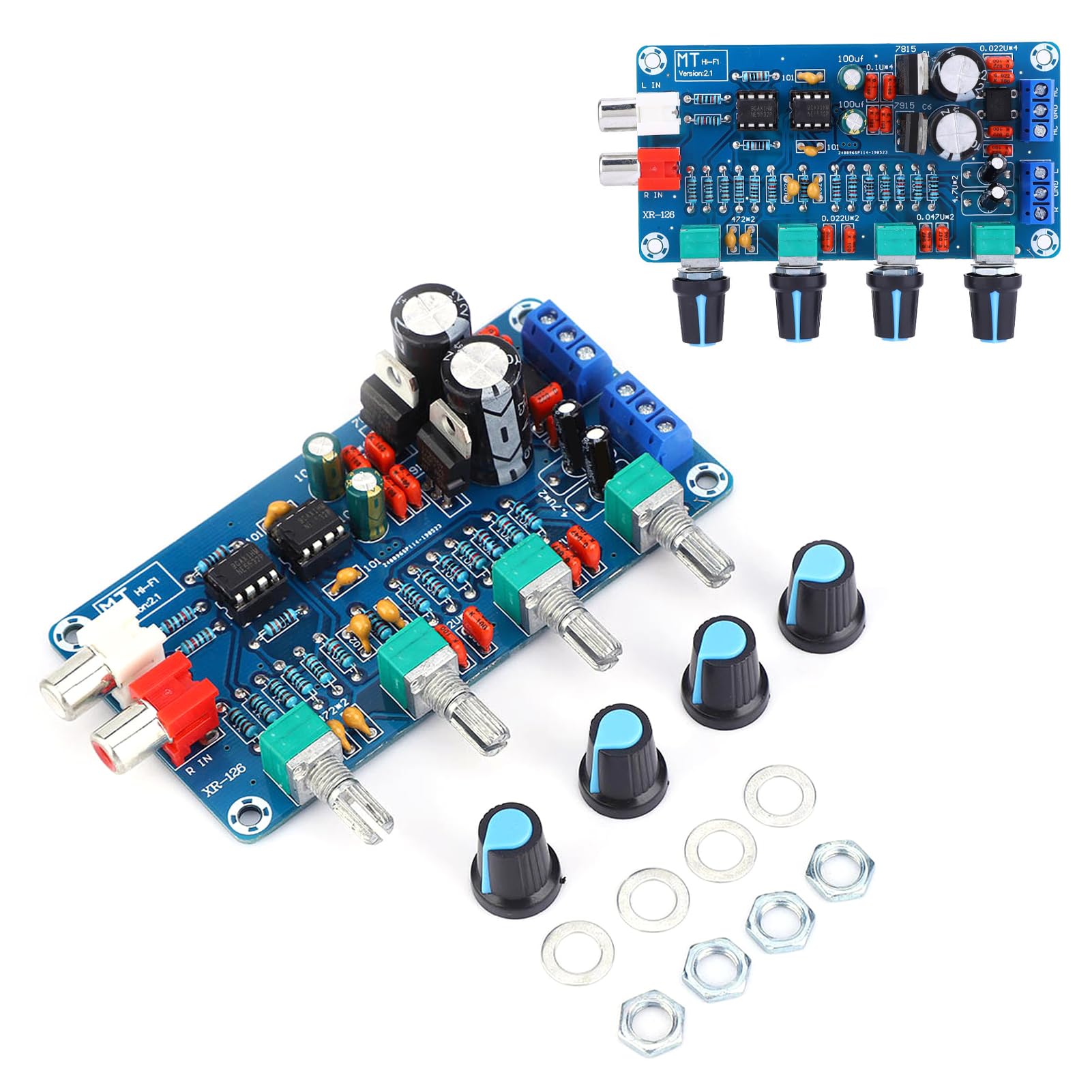 Preamplificatore NE5532 Controllo Volume Acuti Medi Bassi Doppia CA 12V-18V Terminale 3P