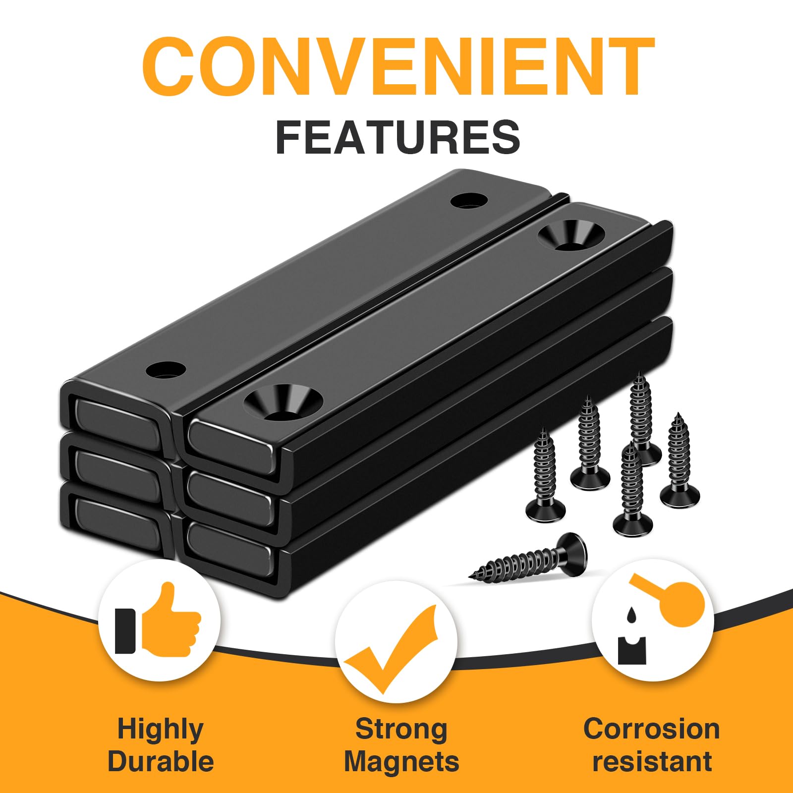 Snapklik.com : TRYMAG Neodymium Rectangular Magnets 80Lbs, 60 X 13.5 X ...