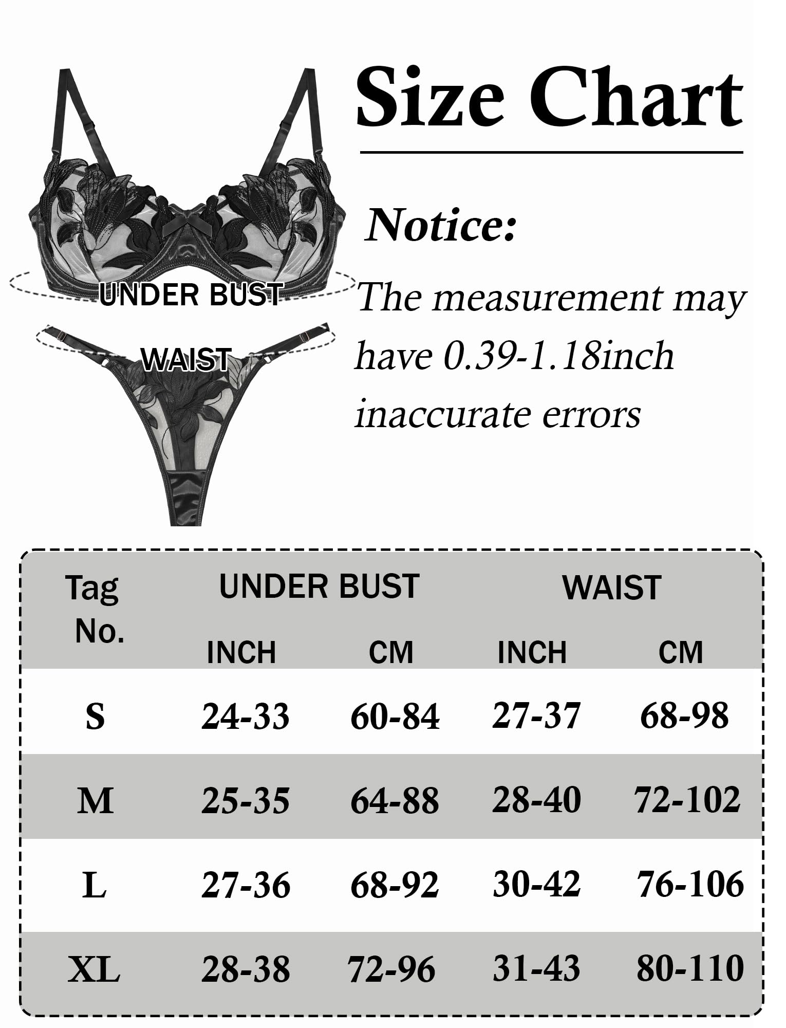 Panegy Sexy Reggiseno e Slip Set Ricamato Due Pezzi Push Up Lingerie Set Boudoir Anniversario