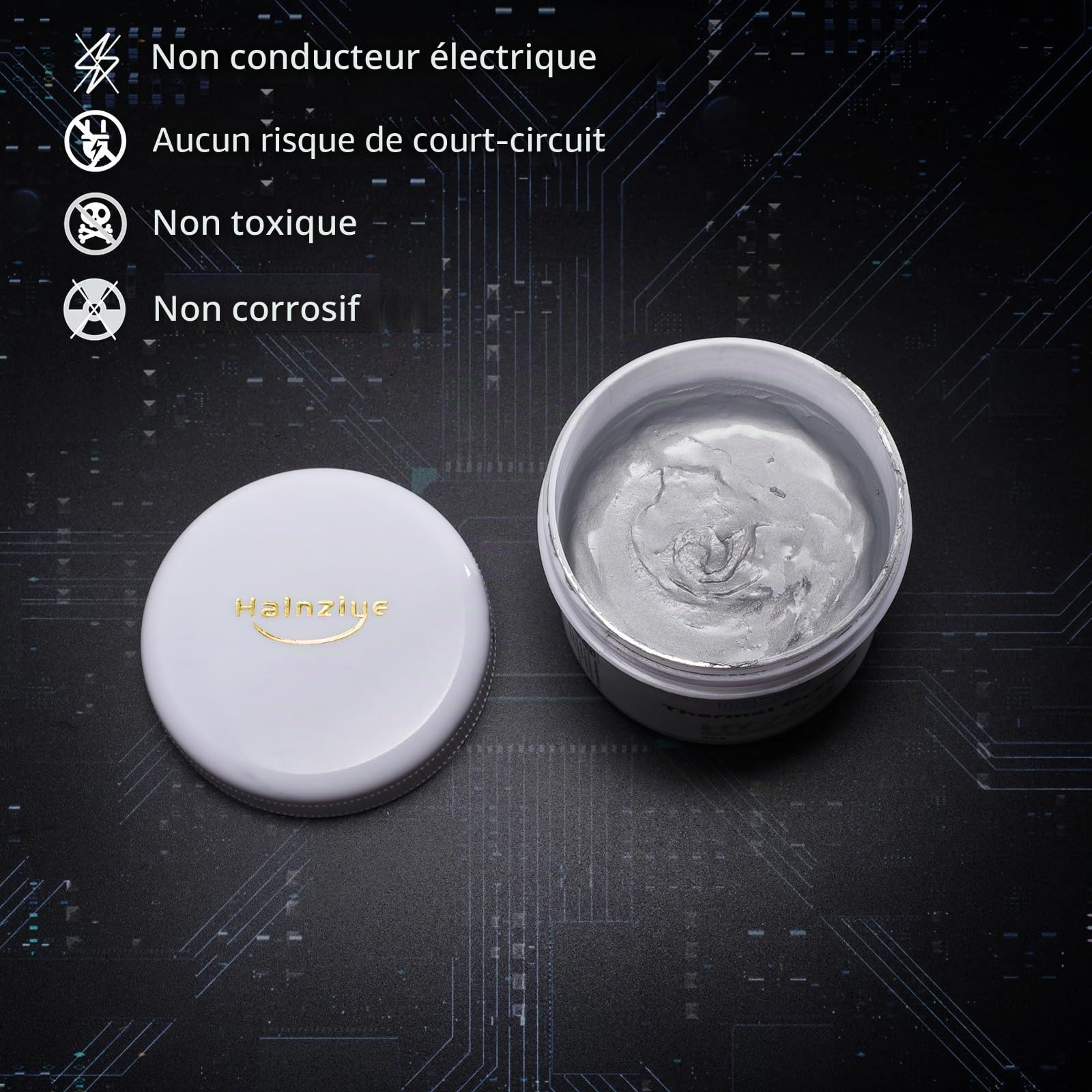 HY-700 (50 grammes) > 3,14 W/m.K, pâte Thermique pour processeur PC pâte Thermique pour processeur GPU PC (!!Capacité : 50 g est Un Tiers d'une Bouteille!!