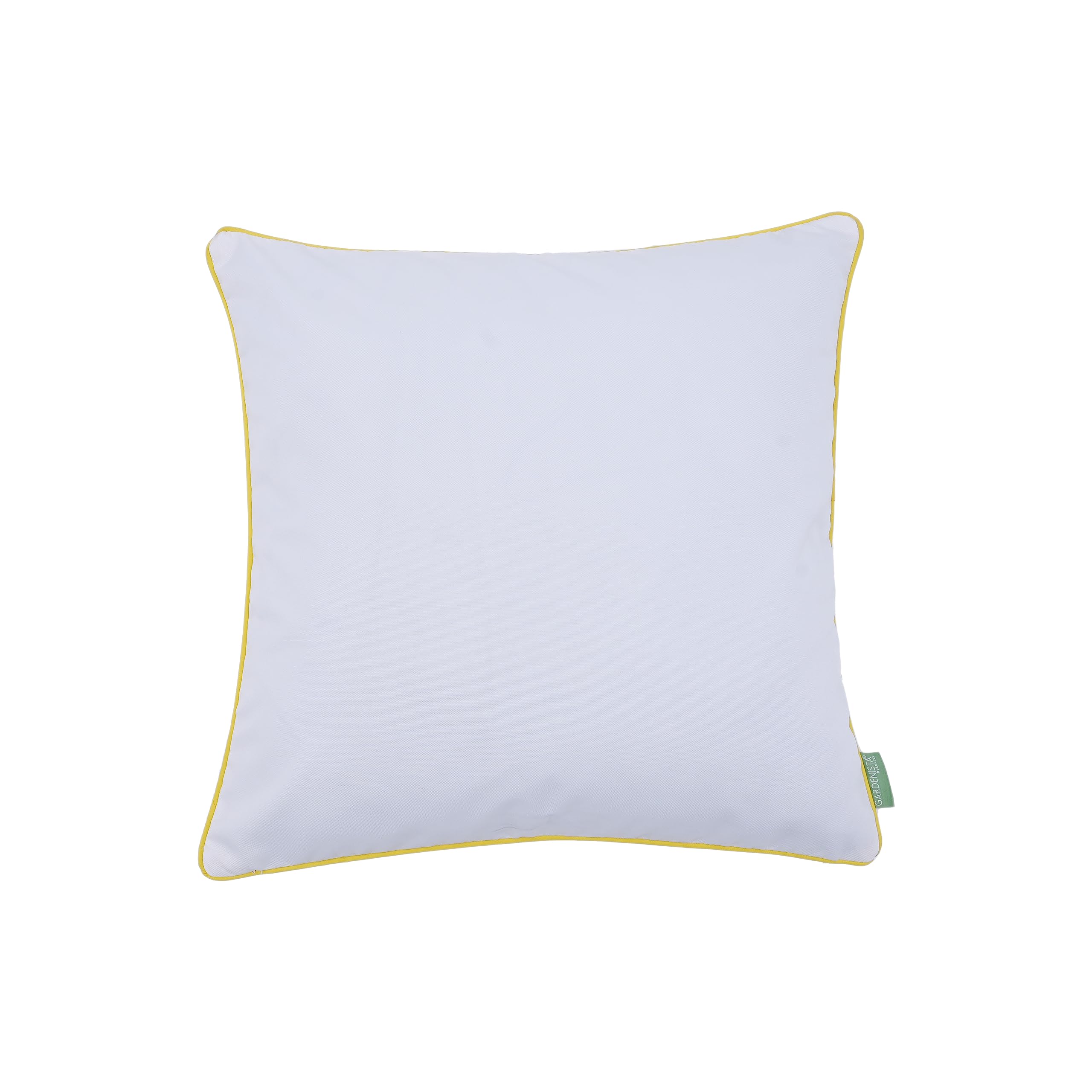 Gardenista Yellow Premium White Scatter Cushion | Water Resistant Garden Cushions With Piping | Great For Living Room, Sofa, & Bed | Hollowfibre Filled Outdoor Furniture Pillow (45X45cm, 6)