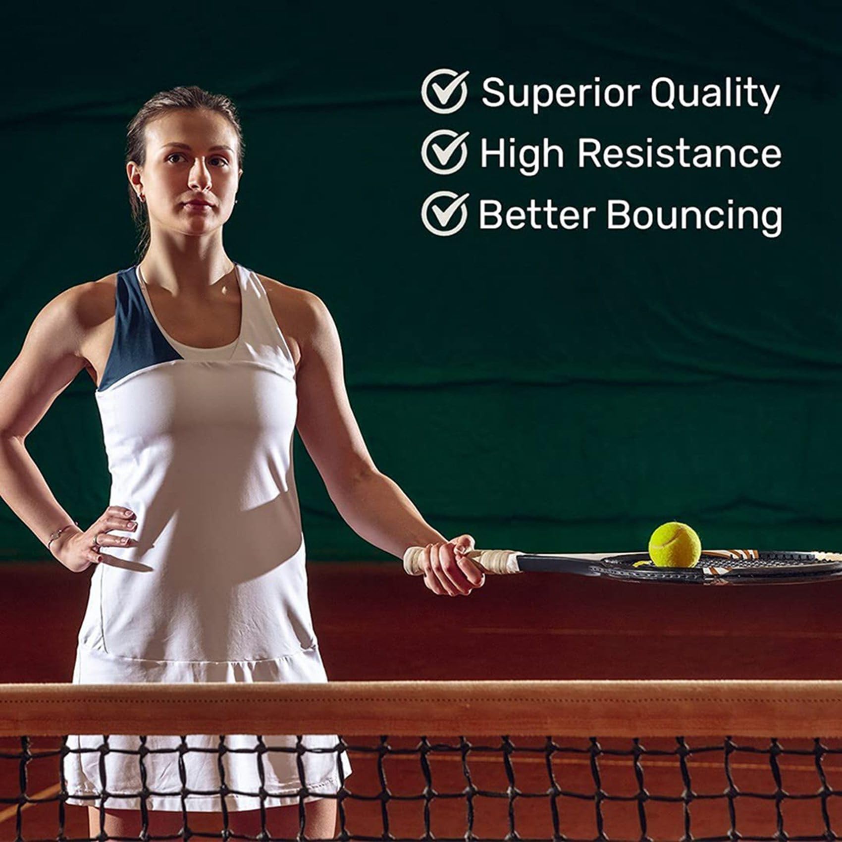 36 Pack Tennis BäLle mit Tasche Zur Aufbewahrung - Gute Qualität, Dickwandige Tennis BäLle - Perfekt für Tennis und Cricket