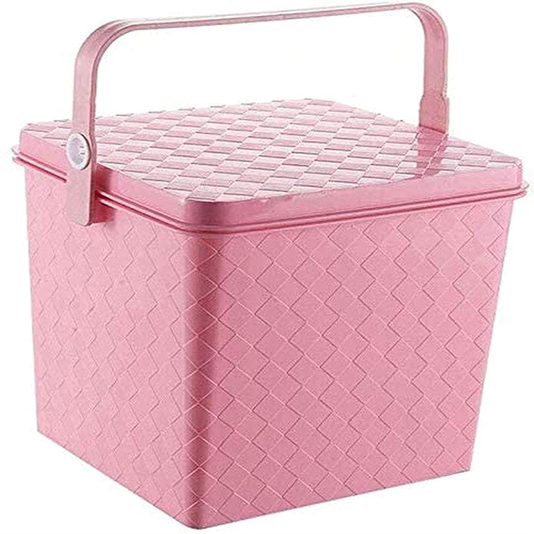 Pouf ottoman rose pour salon : repose-pieds et cube de rangement cocooning