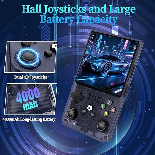 Miniatura 2 de PixelKing R36MAX - Consola de juegos de mano retro con 64G incorporados, más de 18000 juegos clásicos, emulador de mano, pantalla IPS de 4.0