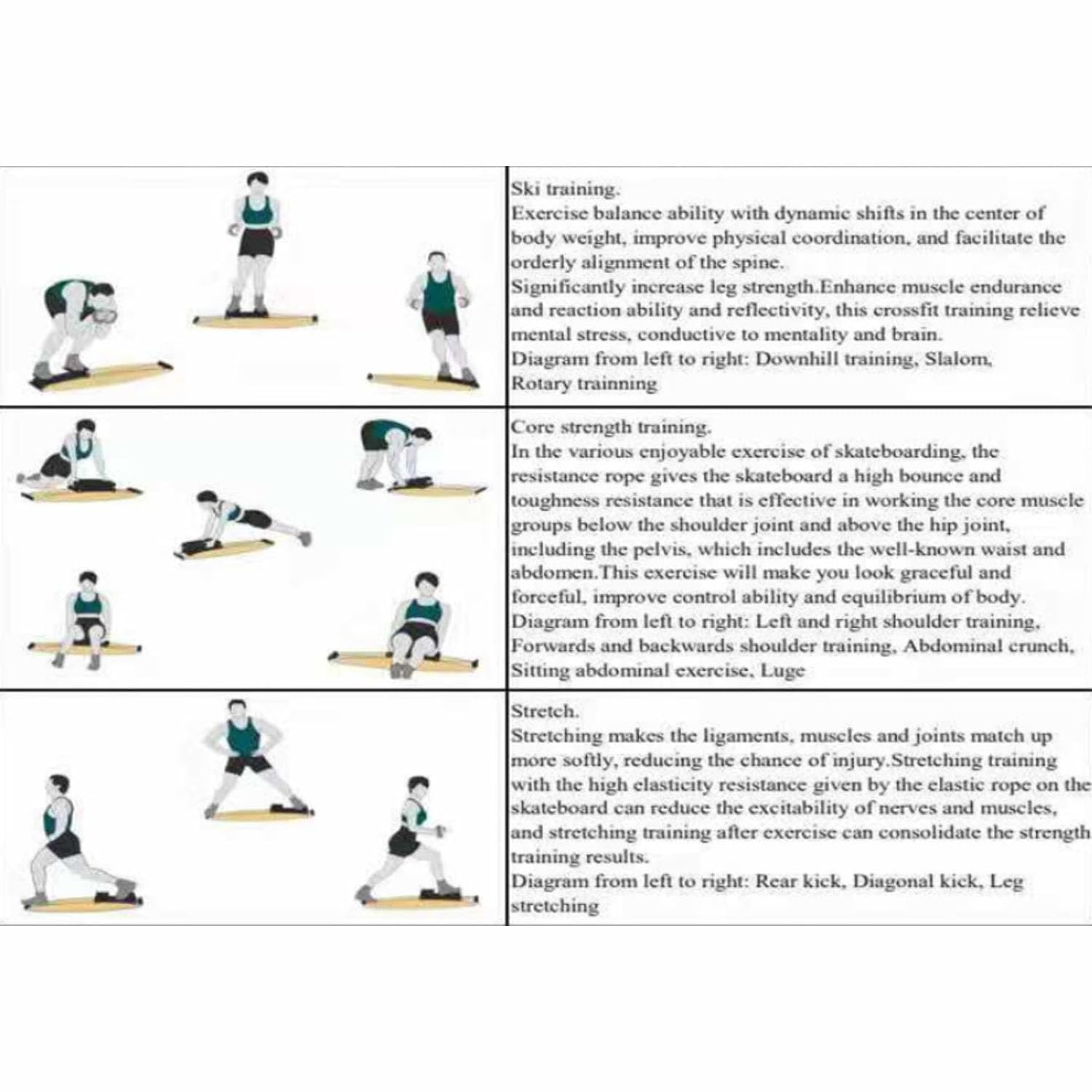 Ski machine per la casa, simulatori di sci con bastoncini da sci, resistenza regolabile 0-100 kg, allenatore di snowboard, carico massimo 150kg, l'equilibrio e la resistenza migliora la coordinazione